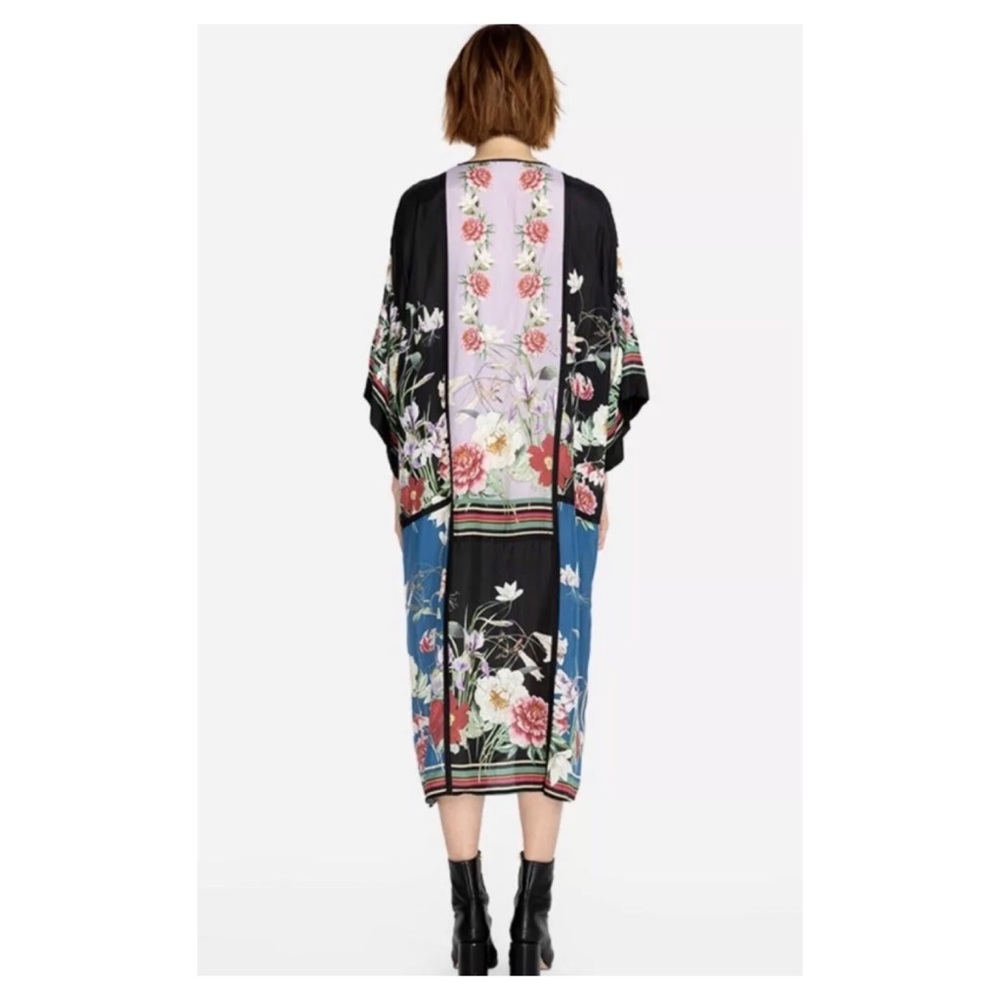 💫SOLD💫NWT Garden Kimono Silk Dress Large - Picture 2 of 5